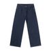Men's Korean Style Washed Denim Jeans - Classic Straight Leg With Fleece Lining & Elastic Waist For Winter Comfort_mkmklike.com