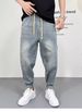 Men's Clothing Plus Size Distressed Jeans For Men American Casual Edgy Straight Leg Loose Fit Slightly Flared Wide Leg Pants For Spring Autumn_mkmklike.com