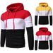 Men's Clothing autumn and winter men's clothing 3 color splicing pullover hooded casual men's sweater jacket_mkmklike.com