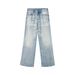 Vintage Faded Denim Jeans For Men – Distressed Washed Blue Straight Leg Casual Pants (S-Xxl) Relaxed Straight Fit_mkmklike.com