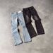 Men's High-End Worn Out Stretch Jeans Tight Fit Midweight Denim Flare Pants Black Vintage Casual Hip Hop Style Spring Autumn Winter_mkmklike.com
