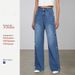 Vintage Wide-Leg Jeans – High-Waisted Relaxed Fit With Washed Denim & Beaded Embellishments_mkmklike.com
