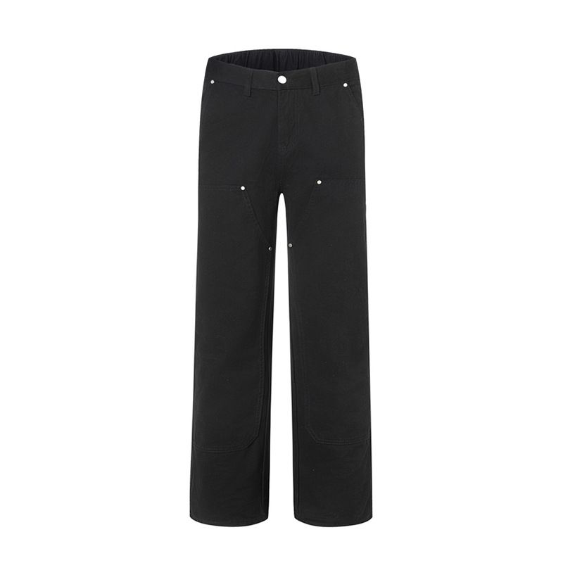 Nordmann Muqiu Men's Vintage Workwear Logging Pants Loose American Style Cleanfit High Street Casual Jeans_mkmklike.com