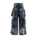 Streetwear Graffiti Jeans - Oversized Distressed Cargo Pants For Men & Women, Heavyweight Cleanfit Drop Hem Style_mkmklike.com