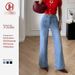 Women's High-Waisted Flare Jeans With Multi-Pockets – Vintage-Inspired Bootcut Denim Pants For Casual & Office Wear_mkmklike.com