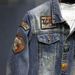 Spring And Autumn Vintage Denim Jacket For Men, Trendy Loose Fit Plus Size Men's Top, Fashionable Workwear Jacket,_mkmklike.com