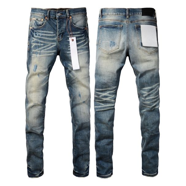 Unisex Cleanfit Stacked Flared Jeans, Vintage Mud-Blue Fade With All-Over Scratches, Breathable Summer Biker Style_mkmklike.com