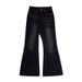 Li She # 2022 Fall/Winter New High Street American Retro Jeans Women, Slimming And Age-Reducing Flared Pants For Women_mkmklike.com