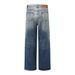 Gradient Washed Denim Straight Street Style Punk Vintage Loose Wide-Leg Long Button Front Casual Pants For Men_mkmklike.com