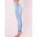 European Collection 2023 Autumn Slim Fit Pencil Jeans In Blue, Plus Size Women's Clothing, Original Order From Own_mkmklike.com