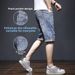 Men's Summer Thin Casual Ripped Slim Fit Jeans Loose Versatile Five Point Riding Shorts Trendy_mkmklike.com