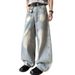Men's Streetwear Deconstructed Wide-Leg Jeans – Vintage Washed Light Blue (S-3XL)_mkmklike.com