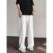 Nordmann White Jeans Men 2025 New Straight Loose Trendy Brand Basic Solid Color Cool Versatile Casual Pants_mkmklike.com