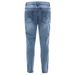 Men's Slim Fit Ripped Jeans Mid Rise Stretch Skinny Long Pants European American Style Washed Jeans For Men_mkmklike.com