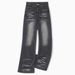 Ombre Stretch Flare Jeans For Women – Mid-Rise Bootcut Denim Pants With Gradient Wash (Black) – S/M/L/XL/XXL/3XL_mkmklike.com