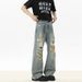 Trendy Men's Summer Jeans High Street Style Cool And Stylish Handsome Personalized Hong Kong Style 2025_mkmklike.com