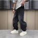 Men's Classic Black Straight Leg Jeans - Comfortable Cotton Denim Pants For Casual & Streetwear Style_mkmklike.com