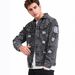 Men's Clothing Men's Trendy Distressed Denim Jacket Snowflake Washed Design Casual Wear For Formal & Casual_mkmklike.com