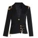 Women's Shoulder Mesh Stitching Pin Decoration Long-sleeved Slim-fit Slimming Small Suit Jacket Women's Fashion_mkmklike.com