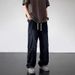 Nordmann High Street Vibe Style Jeans Men Loose Straight Wide Leg Casual Autumn Winter American Trend Versatile Ripped Pants_mkmklike.com