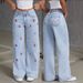 Retro Korean Style Slimming Wide Leg Jeans for Women Loose Fit Floor Length Trousers Trendy Denim_mkmklike.com