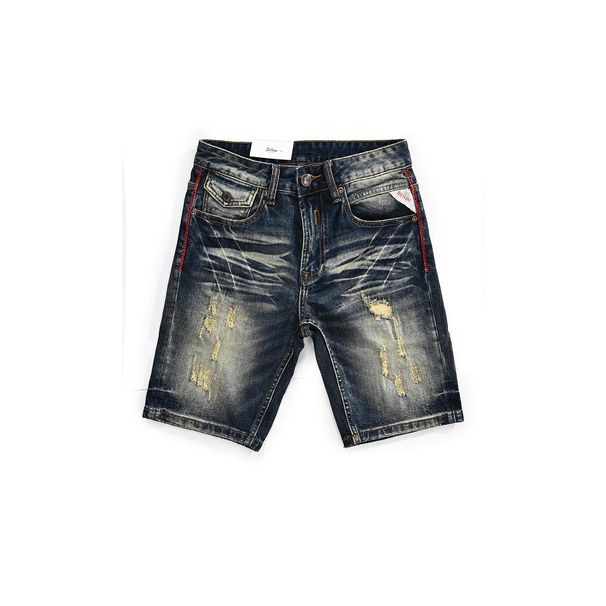 Men's Vintage Washed Distressed Denim Shorts - Summer Casual Blue Ripped Jeans Shorts For Men_mkmklike.com