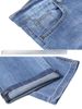 Men's Comfort Stretch Wide Leg Jeans - Loose Fit Straight Leg Denim Pants For Plus Size, All-Season Breathable & Relaxed_mkmklike.com