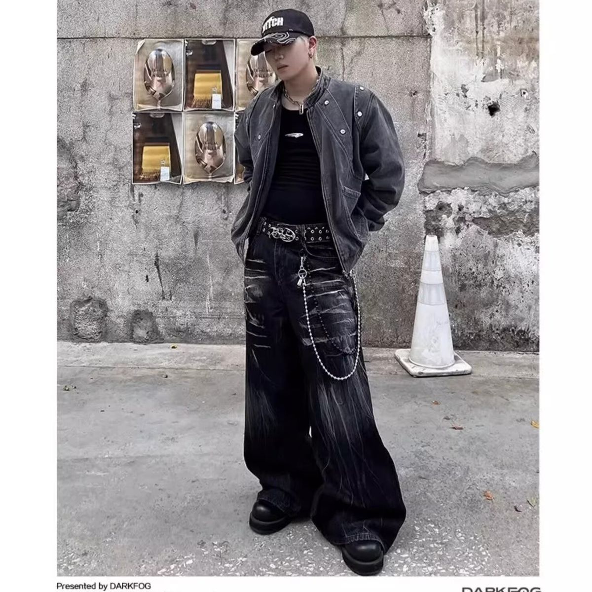 Men's Summer Loose Fit Harem Jeans – Trendy Straight Leg Washed Denim Pants, Comfortable & Stylish (S-3XL, Blue/Black)_mkmklike.com