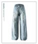 Men's American Vintage Straight Leg Jeans – Distressed Wash & Utility Pockets (M-XXXL)_mkmklike.com