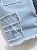 Men's Distressed Denim Shorts – Loose Fit Patchwork Casual Bermuda Shorts (Light Blue, S-2XL)_mkmklike.com