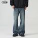 LKTM Men's Cleanfit Flared Slim Pants Archer0603 Vibe Lightning Burst Blue Jeans_mkmklike.com