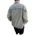 2025 Spring/Autumn New British Men's High Loose Washed Collar Jacquard Personalized Cowboy Jacket For Commuting_mkmklike.com