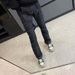 Dark Blue Men's Trendy Brand Slightly Flared Denim Trousers High Street Style Original Color Segmented Deconstructed Patchwork_mkmklike.com