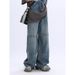 Nordmann Men's Cargo Jeans Japanese Retro Loose Wide-Leg Casual Trendy High Street Straight-Leg Stylish Patchwork Long Pants_mkmklike.com