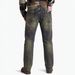 Men's Street Hip Hop Washed Denim Jeans Heavyweight Loose Fit Ripped Motorcycle Straight Leg Pants Style_mkmklike.com