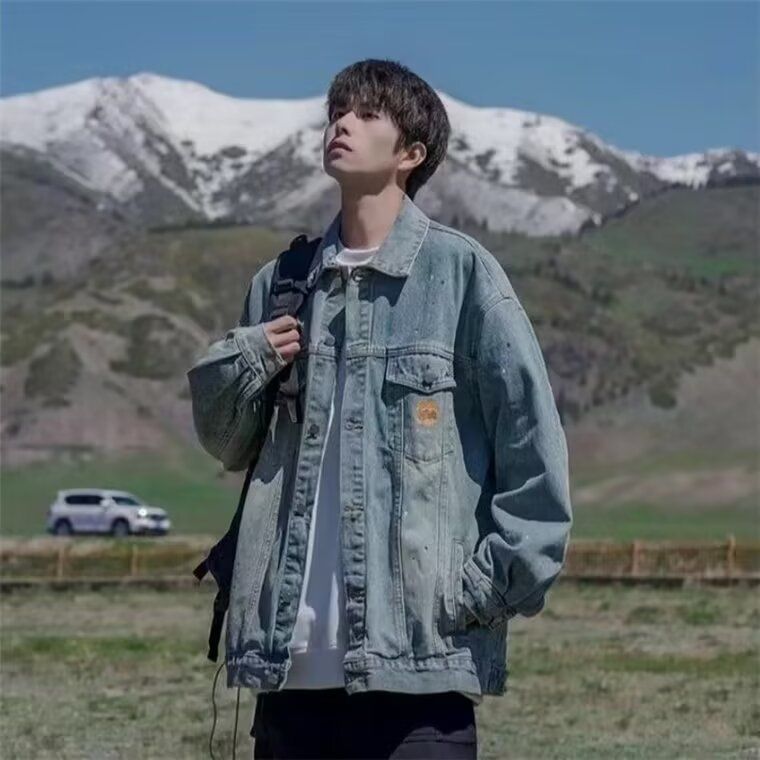 American Fashion Washed Denim Jacket For Men In Spring_mkmklike.com