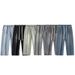 Men's Drawstring Waist Straight Leg Jeans - Relaxed Fit Stretch Denim Pants With Adjustable Ties_mkmklike.com