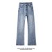 Men's Clothing Wash Bootcut Jeans - Vintage Blue Denim Pants With Cleanfit Style, Comfortable Mid-Rise & Stretch Fit For Casual Wear (M-5XL)_mkmklike.com