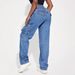 2025 new cross border foreign trade American retro mid waist multi pocket workwear jeans for women casual straight pants_mkmklike.com