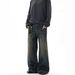 Men's Clothing Vintage High-Waisted Straight Leg Jeans For Men & Women - Classic Blue Distressed Denim Pants With Relaxed Fit_mkmklike.com