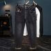 Men's Stretch Slim Fit Jeans Geometric Print Retro New Light Luxury Menswear_mkmklike.com
