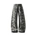 American-style Camouflage Jeans For Men, Autumn High Street Fashion Brand, Large Size, Loose Wide-leg Floor-length_mkmklike.com
