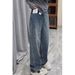Retro High-Waisted Wide Leg Jeans For Women Loose Fit Slimming Straight Leg Plus Size Spring Autumn Stylish Clothing_mkmklike.com