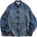 CT Men's Denim Jacket Coat Autumn Winter Style Loose Fit Large Size Youth Zhongshan Chinese Tang Suit_mkmklike.com