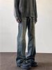 Men's High Street Washed Jeans – Vintage Straight Leg With Subtle Flare_mkmklike.com