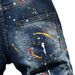 Men's Clothing 2025 Summer High Street Trendy Men's Spring Five-point Shorts Hand-painted Paint Hole Patch Patch Denim Shorts For Men_mkmklike.com