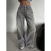 Retro High Waist Wide Leg Jeans For Women Loose Straight Casual Long Pants Trendy Streetwear For Spring Autumn_mkmklike.com