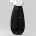 Men's Black Embroidered Denim Jeans Straight Leg Loose Fit American High Street Style Trendy And Cool Long Pants_mkmklike.com