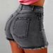 Women's Denim Shorts With Tassels And Holes, High Waisted Jeans And Hot Pants_mkmklike.com