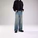 Vintage Washed Denim Jeans For Men - Relaxed Fit Straight Leg Retro Loose Trousers, Classic American Street Style, Comfortable Cotton Casual Pants_mkmklike.com